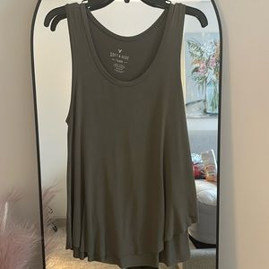 American Eagle, olive green, soft and sexy tank top. Size medium, flowy fit.